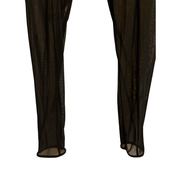 Panty lined Sheer Mesh Black Leggings - Picture 5 of 6